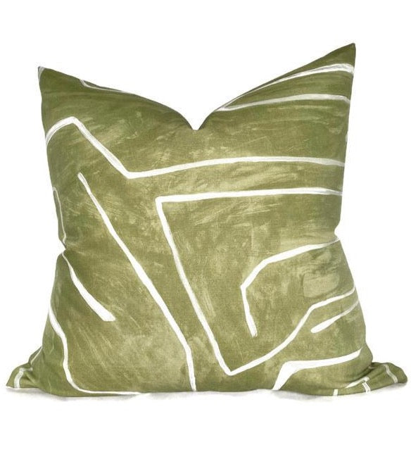 Kelly Wearstler Graffito Pillow Cover in Fern Green