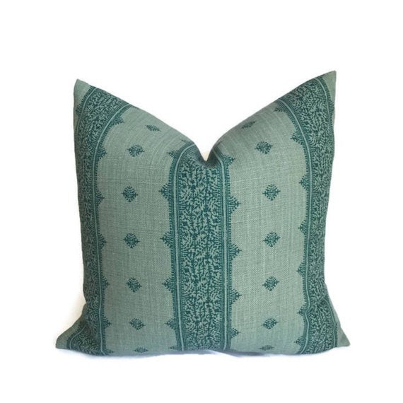 Peter Dunham Fez Pillow Cover in Teal Blue