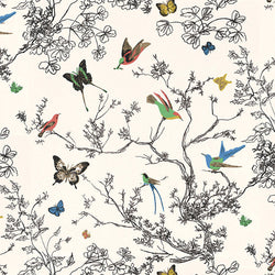 Schumacher Birds and Butterflies Wallpaper