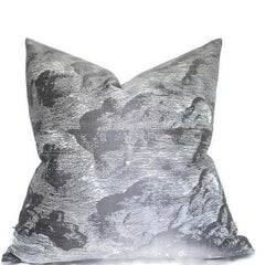 Schumacher Cloud Toile Pillow Cover in Fog Grey