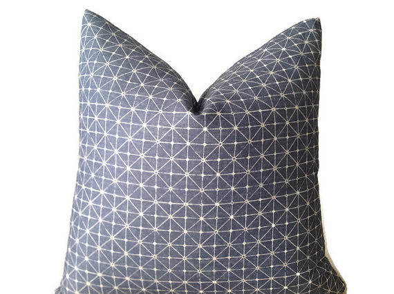 Fano Pillow Cover in Blue, Designer Pillows