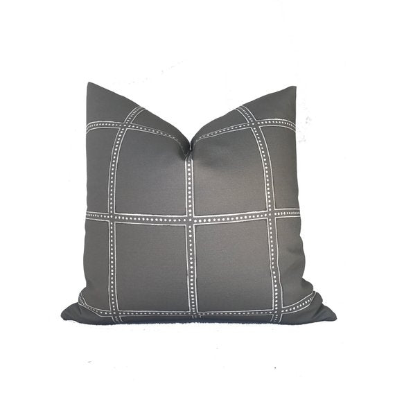 Ponte Pillow Cover in Grey, Designer Pillows