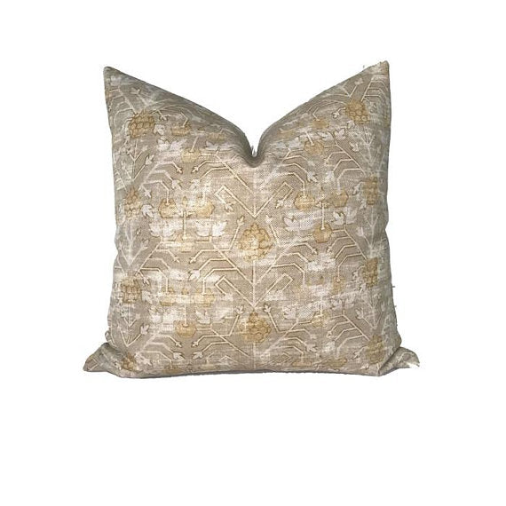 Koty Pillow Cover in Taupe, Designer Pillows