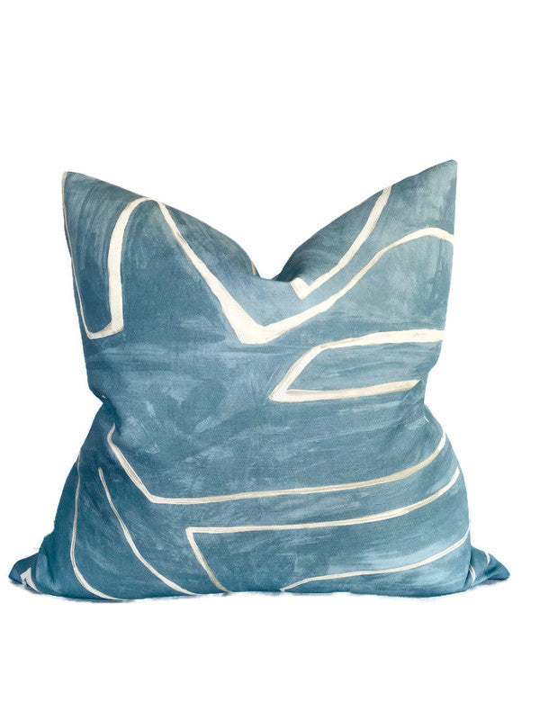 Kelly Wearstler Graffito Pillow Cover in Deep Sky