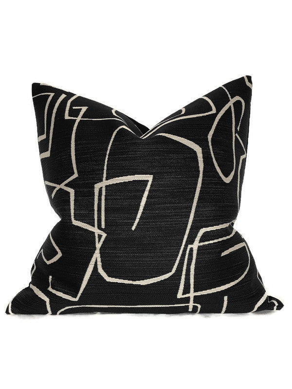 Kravet Abstract Pillow Cover in Black