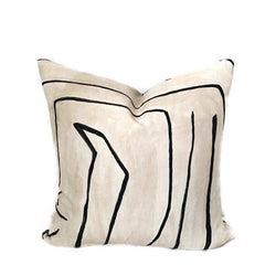 Ready to Ship, 11x63, Graffito Pillow Cover in Linen Onyx