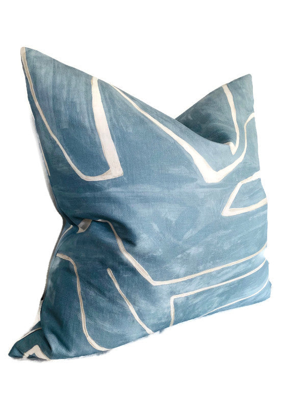 Kelly Wearstler Graffito Pillow Cover in Deep Sky