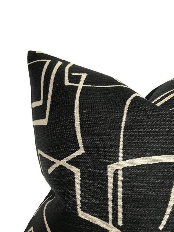 Kravet Abstract Pillow Cover in Black