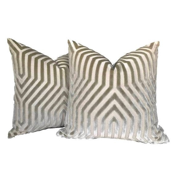 Schumacher Vanderbilt Pillow Cover in Greige