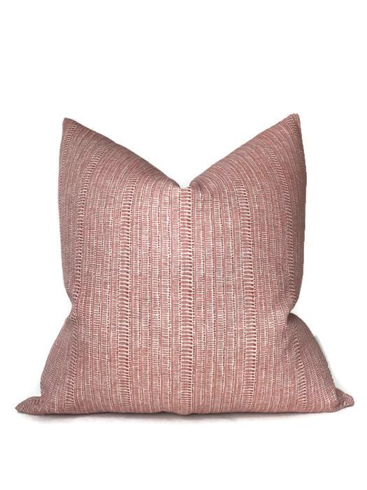 Ready to Ship, 18x18 Saqqara Pillow Cover in Guava