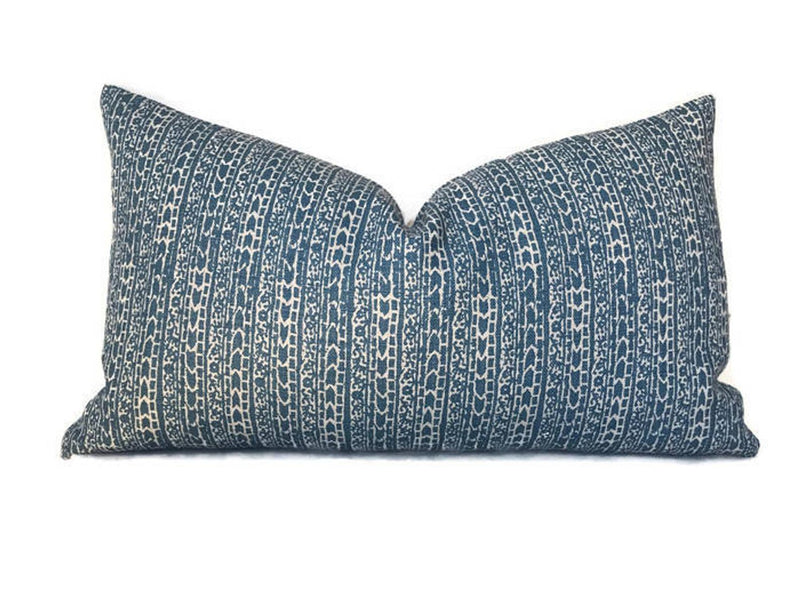 Peter Dunham Char Pillow Cover in Indigo