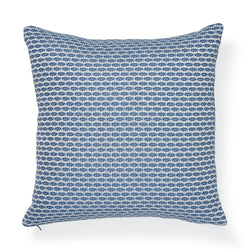 Schumacher Hickox Woven Pillow Cover in Blue