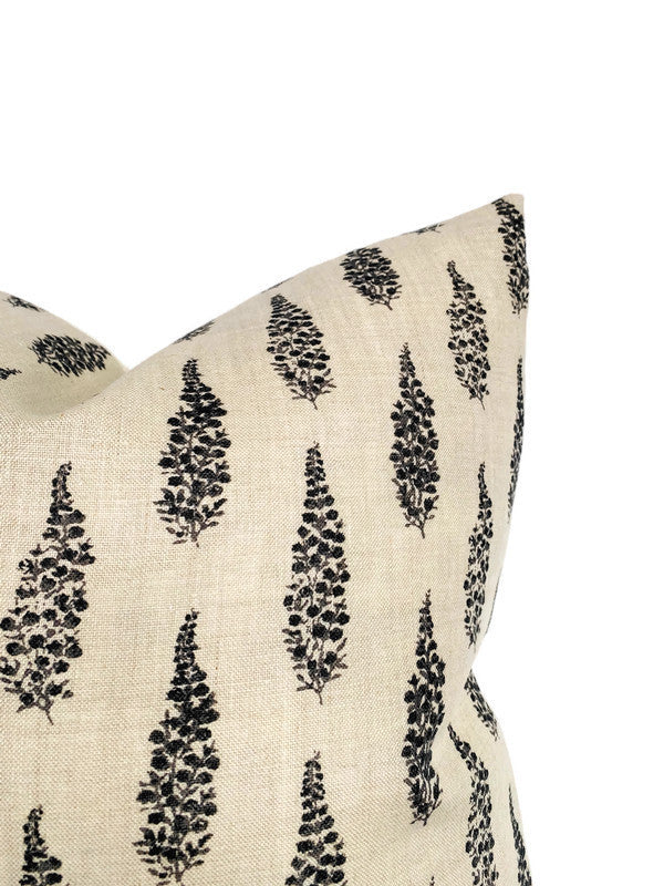 Clay McLaurin Hollyhock Pillow Cover in Jet