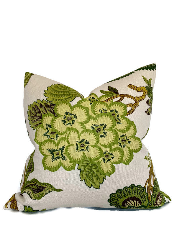 Schumacher Hothouse Flowers in Verdance Pillow Cover