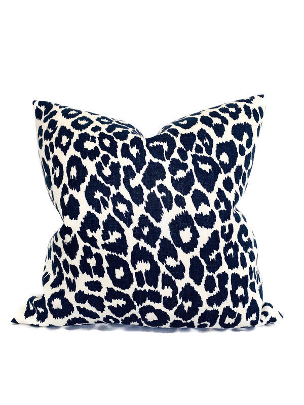 Schumacher Iconic Leopard Pillow Cover in Ink