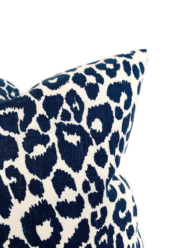 Schumacher Iconic Leopard Pillow Cover in Ink