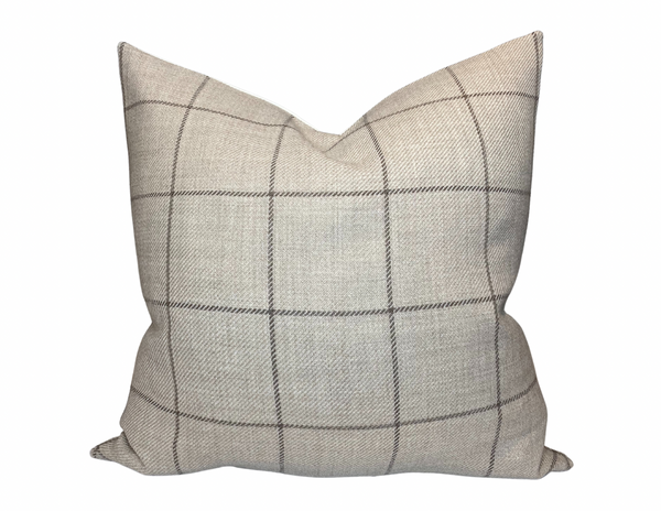 Schumacher Bancroft Wool Pillow Cover in Malt Brown