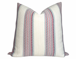 Schumacher Bendita Stripe Pillow Cover in Rose