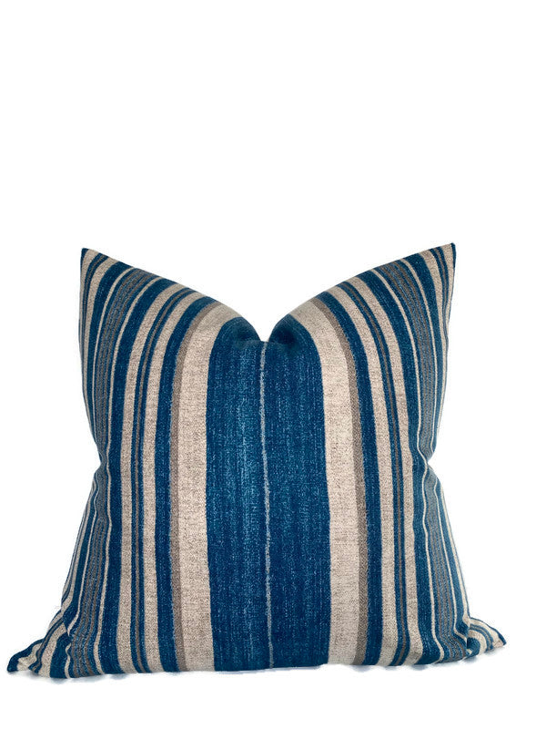 Striped Pillow Cover in Indigo