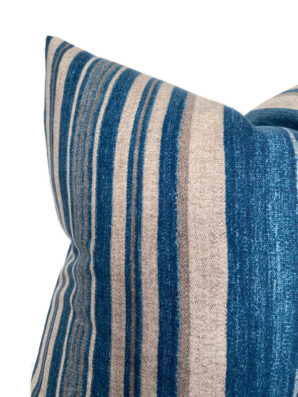 Striped Pillow Cover in Indigo