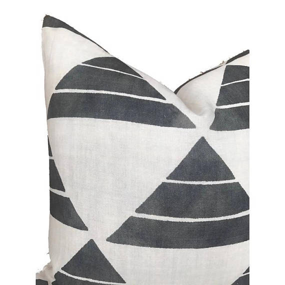 Urah Pillow Cover in Black, Designer Pillows