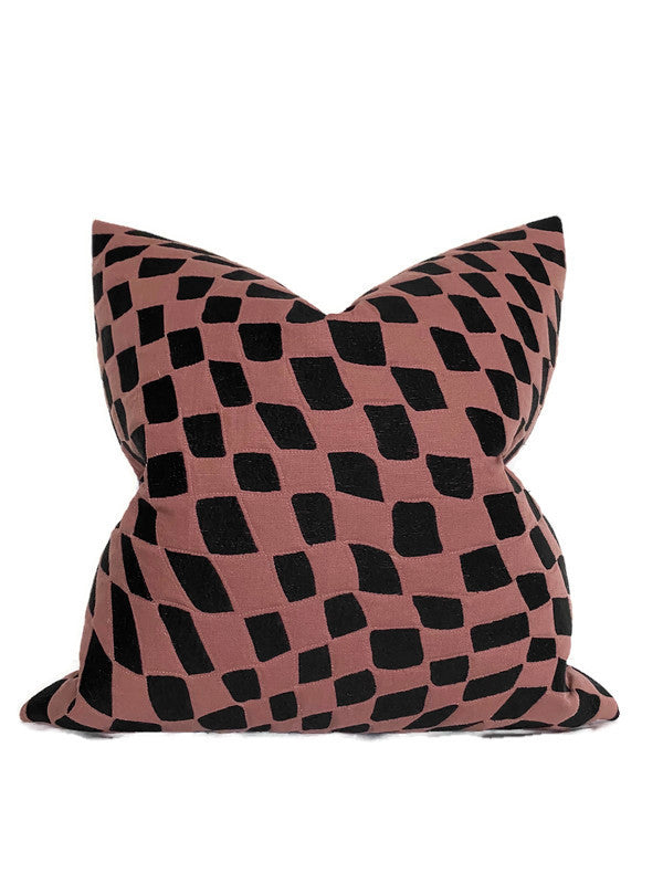 Kelly Wearstler Ionic Pillow Cover in Pinot Noir