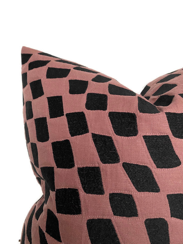 Kelly Wearstler Ionic Pillow Cover in Pinot Noir