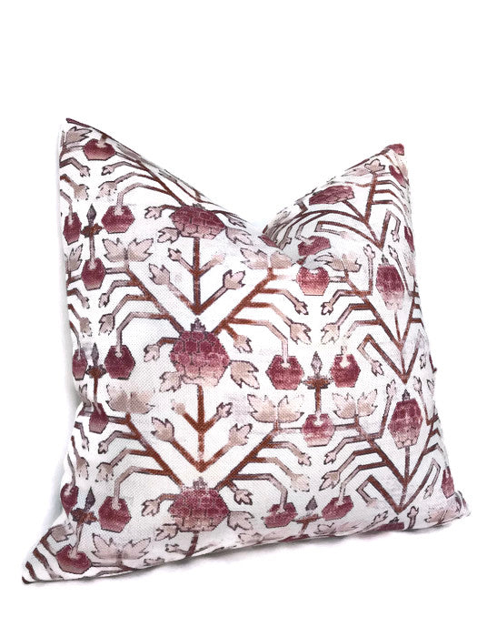 Koty Pillow Cover in Mulberry, Designer Pillows