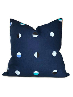 Schumacher Joshua Tree Pillow Cover in Indigo Moons Blue