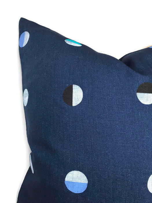 Schumacher Joshua Tree Pillow Cover in Indigo Moons Blue