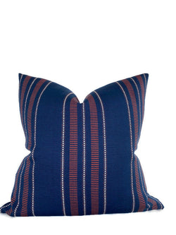 Keno Pillow Cover in Navy + Red