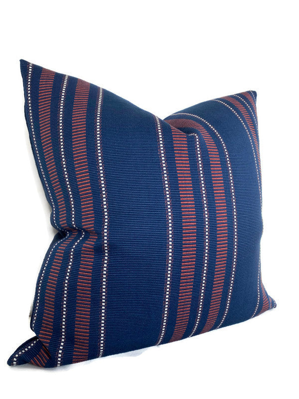 Keno Pillow Cover in Navy + Red