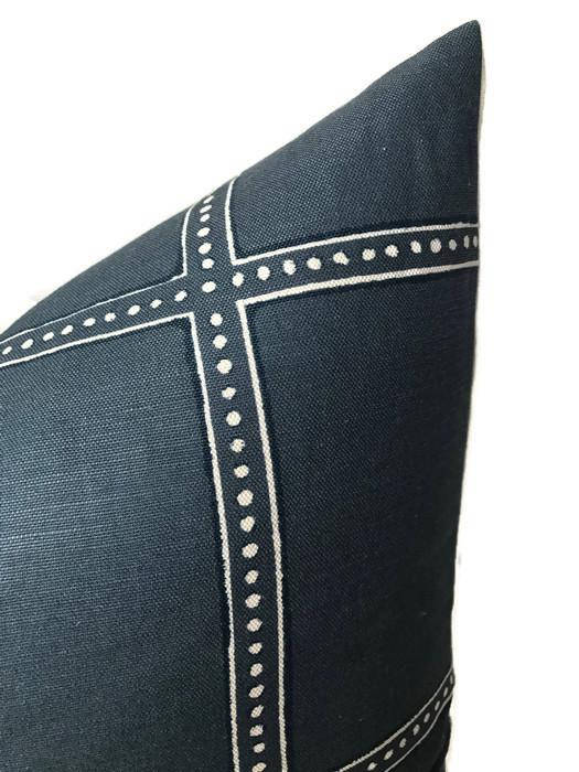 Ponte Pillow Cover in Blue, Designer Pillows