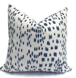 Les Touches Pillow Cover in Blue