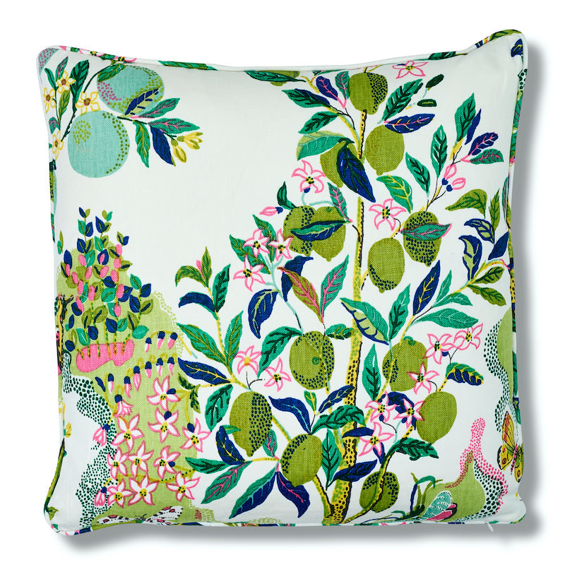 Schumacher Citrus Garden Pillow Cover in Lime