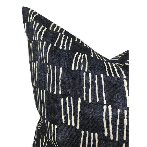 Matchsticks Pillow Cover in Indigo Blue