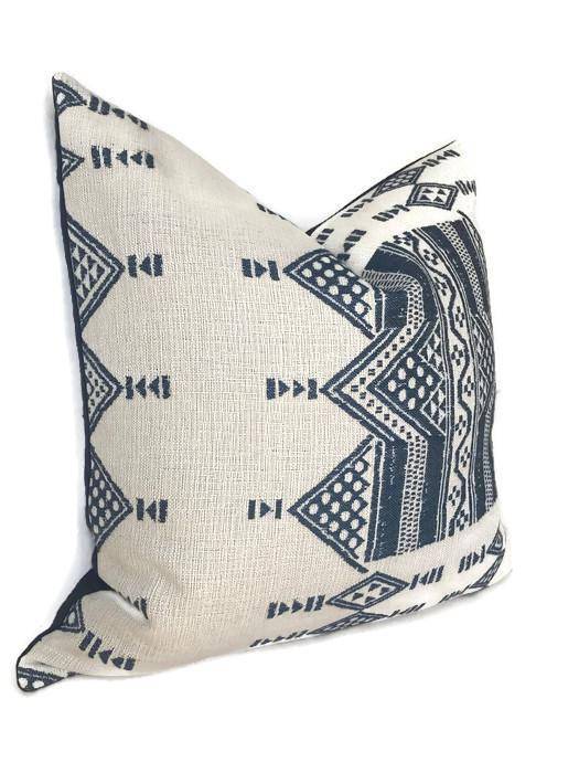 Ready to Ship, 14x26, Peter Dunham Mombasa Pillow Cover in Indigo Blue