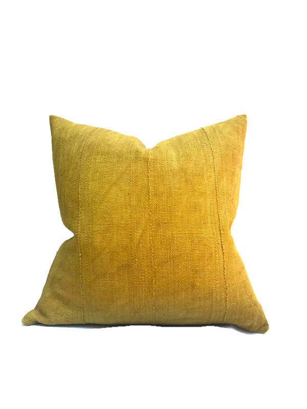 Mustard Yellow Mudcloth Pillow Cover