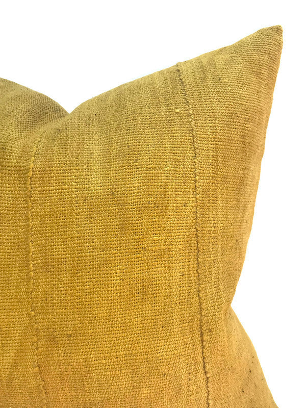 Mustard Yellow Mudcloth Pillow Cover