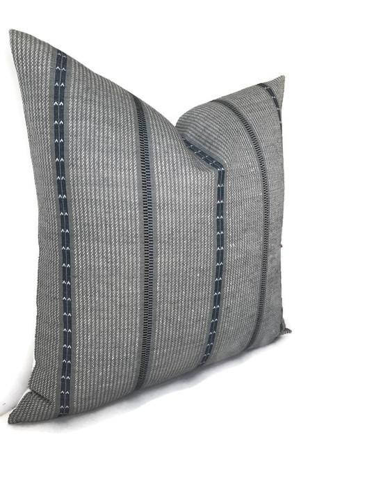 Pondi Pillow Cover in Slate, Designer Pillows