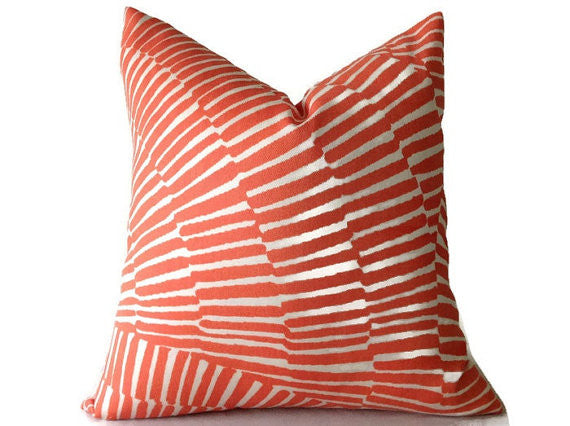 Schumacher Trina Turk Sonriza Pillow Cover in Orange