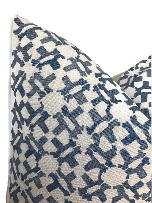 Peter Dunham Textiles Orcha Pillow Cover in Indigo Blue