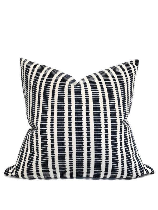 Ora Pillow Cover in Navy, Designer Pillows