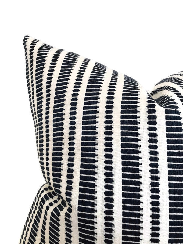 Ora Pillow Cover in Navy, Designer Pillows