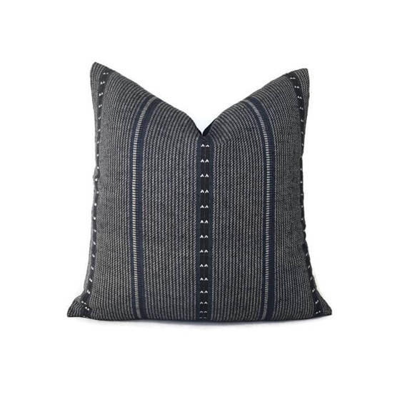 Ready to Ship, 12x18 Pondi Pillow Cover in Navy