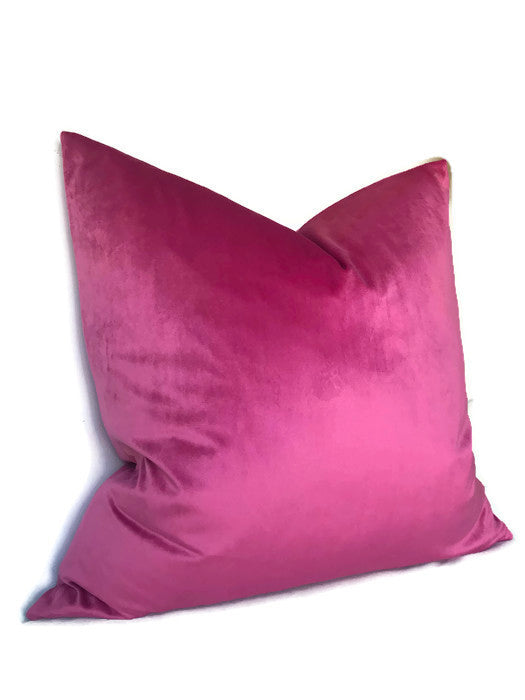 Magenta Velvet Pillow Cover