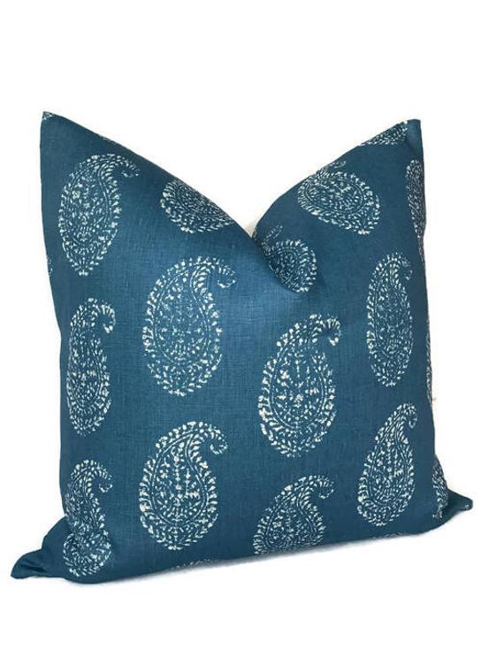 Peter Dunham Kashmir Paisley Pillow Cover in Indigo