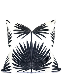 Clay McLaurin Palmetto Pillow Cover in Jet Black