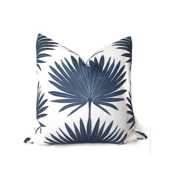 Clay McLaurin Palmetto Pillow Cover in Cadet Blue