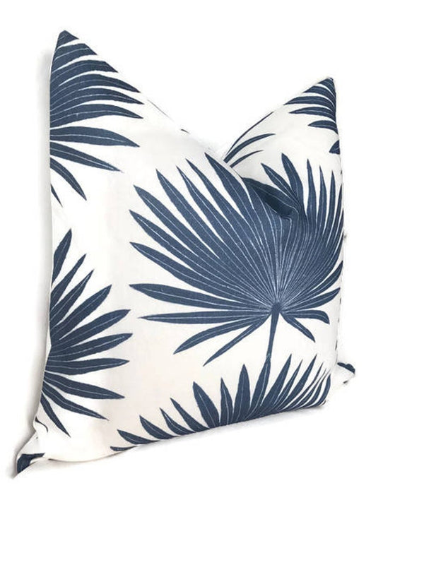 Clay McLaurin Palmetto Pillow Cover in Cadet Blue